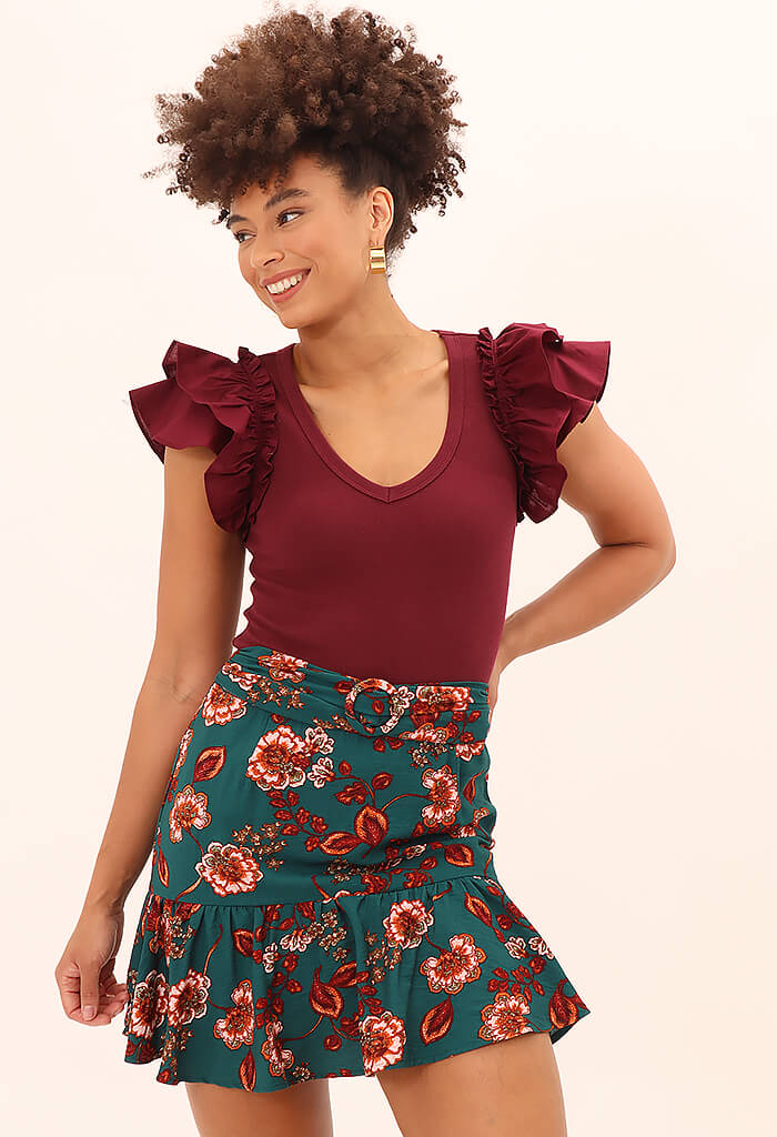 Olivia Mini Skirt Multi – back view