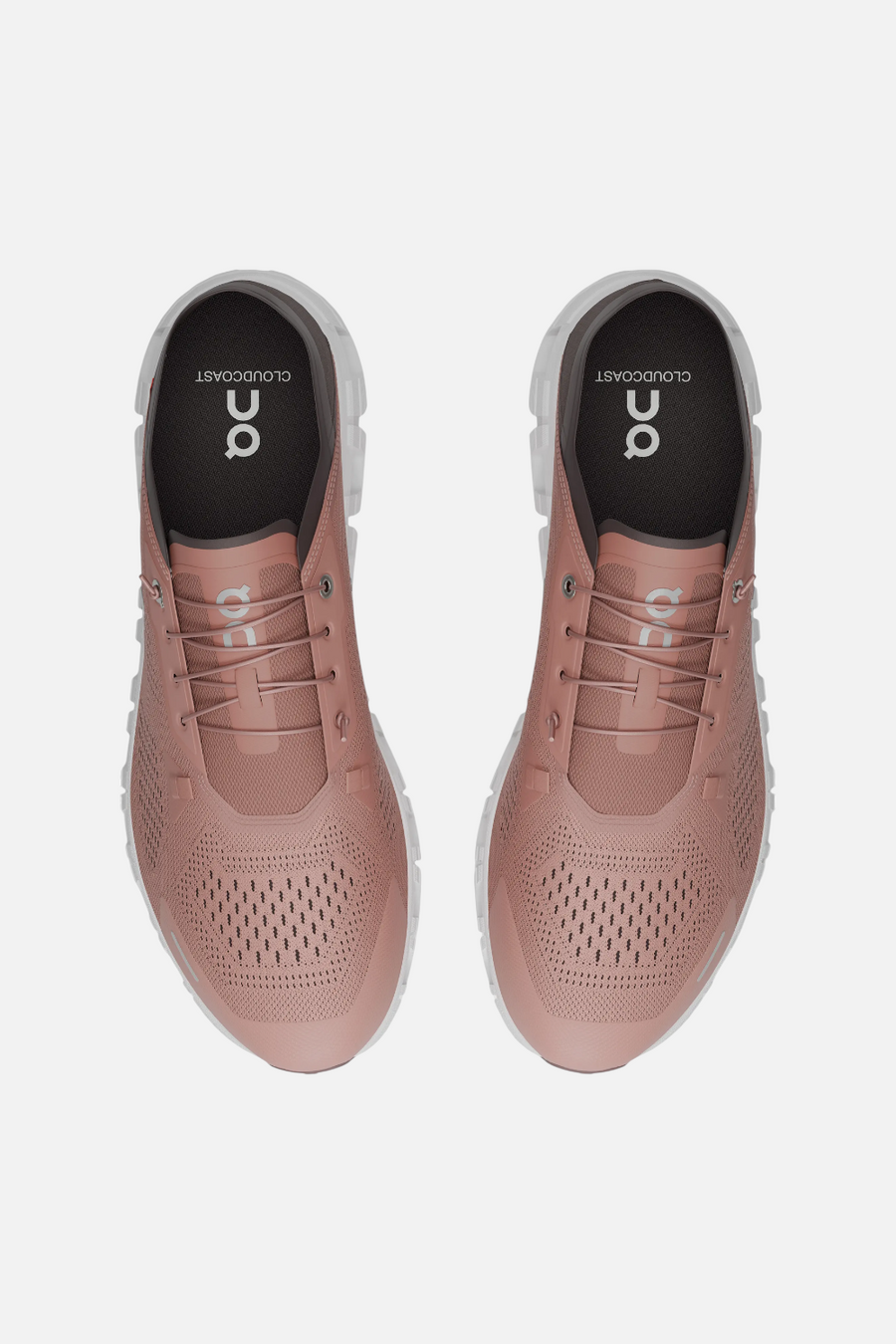 On Cloud 6 Coast Women's Sneakers in Dustrose & Ox – back view