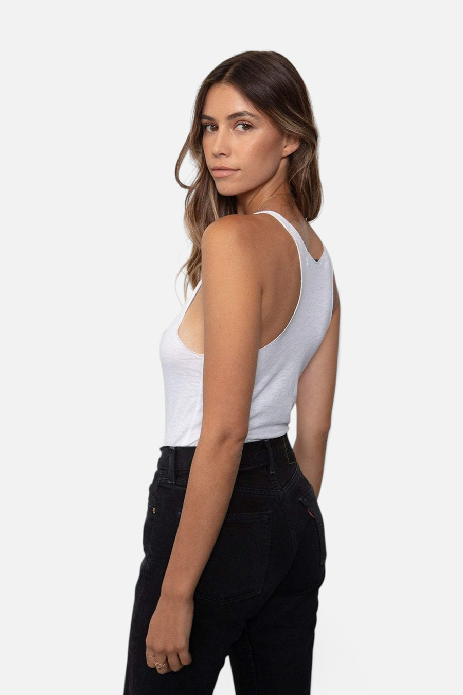 On Repeat Tank in White – alternate