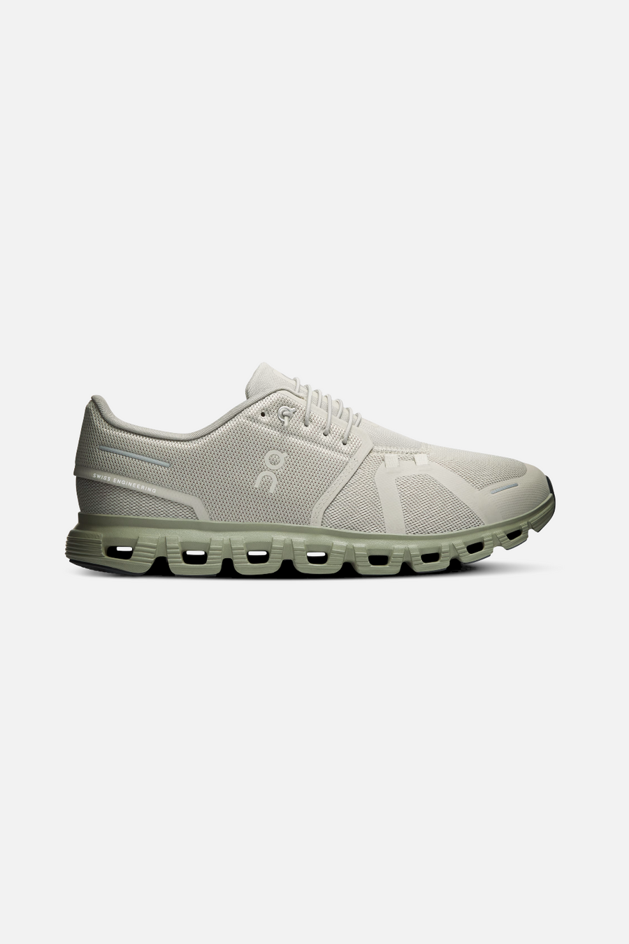 On Running Men's Cloud 6 in Brume Olive – flat lay