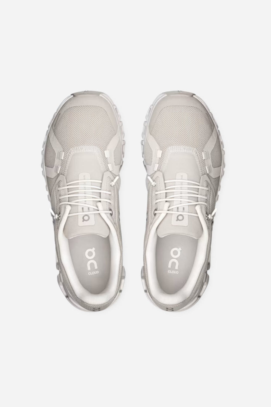 On Running Men's Cloud 6 in Pearl/White – back view