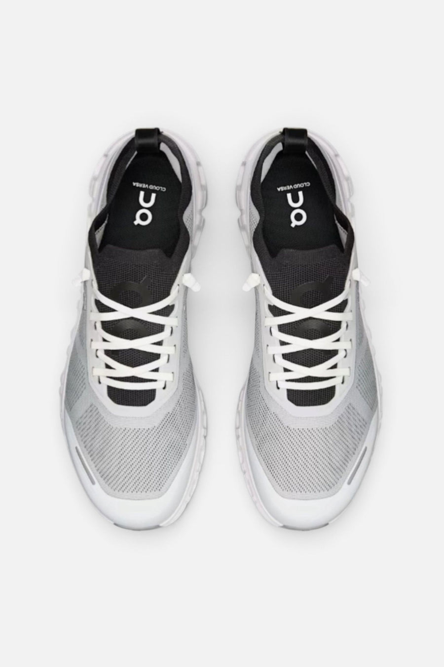 On Running Men's Cloud 6 Versa in White & Black – top view
