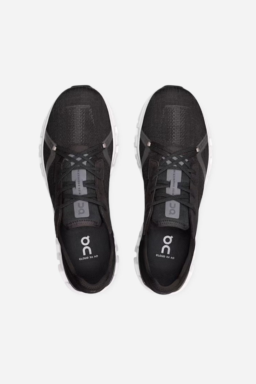 On Running Men's Cloud X 4 AD in Black & Asphalt – back view