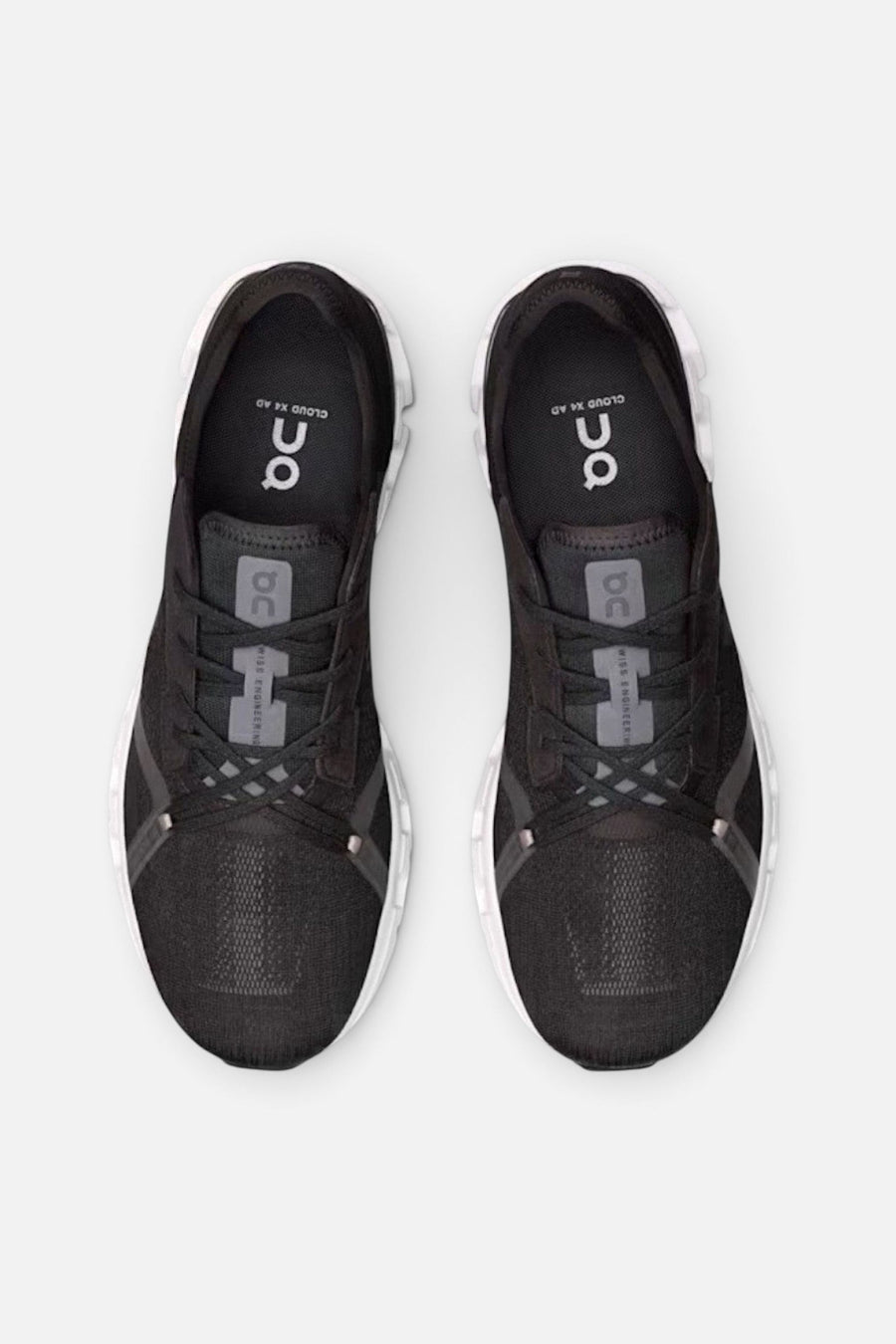 On Running Men's Cloud X 4 AD in Black & Asphalt – top view