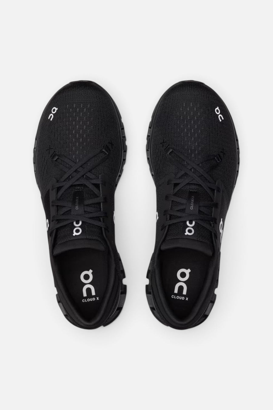 On Running Mens Cloud X 4 Sneakers in Black Eclipse – back view