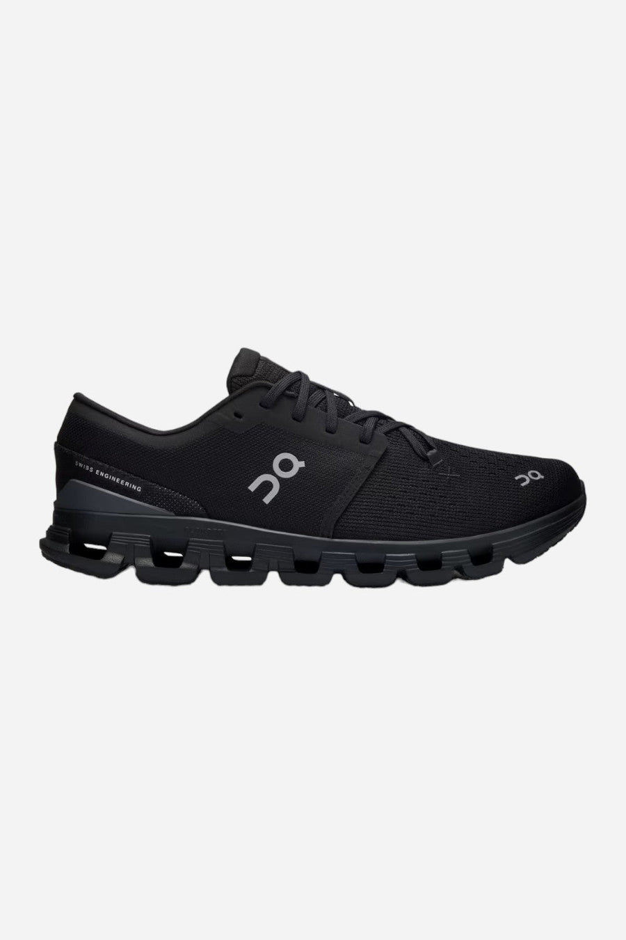 On Running Mens Cloud X 4 Sneakers in Black Eclipse – front view