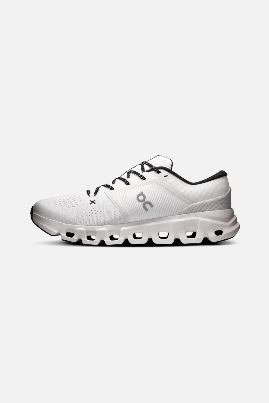 On Running Men's Cloud X 5 Sneaker in Black and White – flat lay
