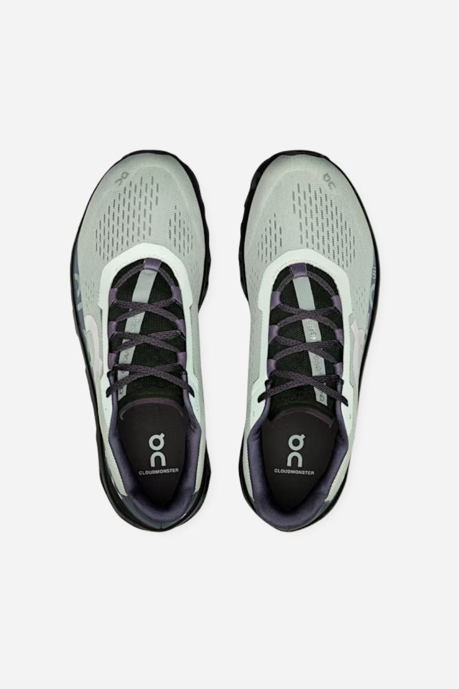 ON Running Men's Cloudmonster in Glacier/Black – back view