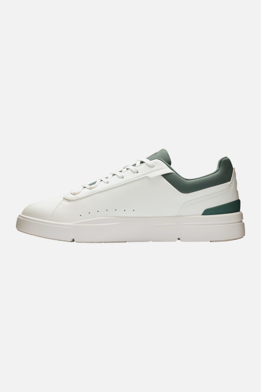 On Running Men's The Roger Advantage in White/Olive – back view