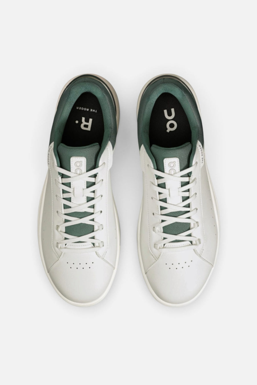 On Running Men's The Roger Advantage in White/Olive – top view