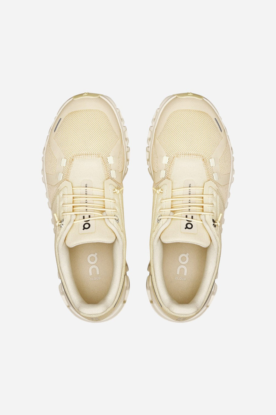 On Running Women's Cloud 6 in Castor/Ivory – flat lay