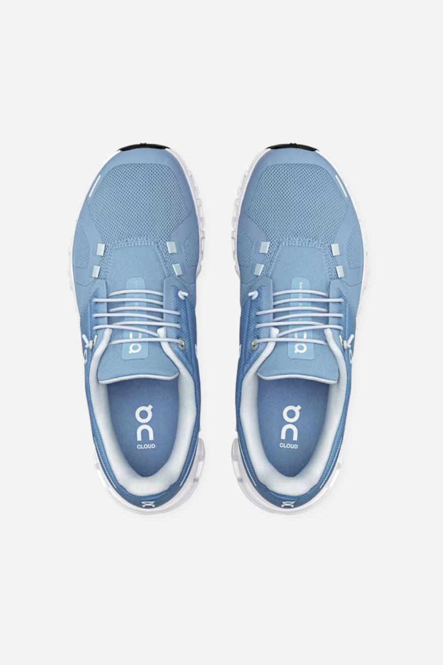 ON Running Women's Cloud 6 in Chambray & White – back view
