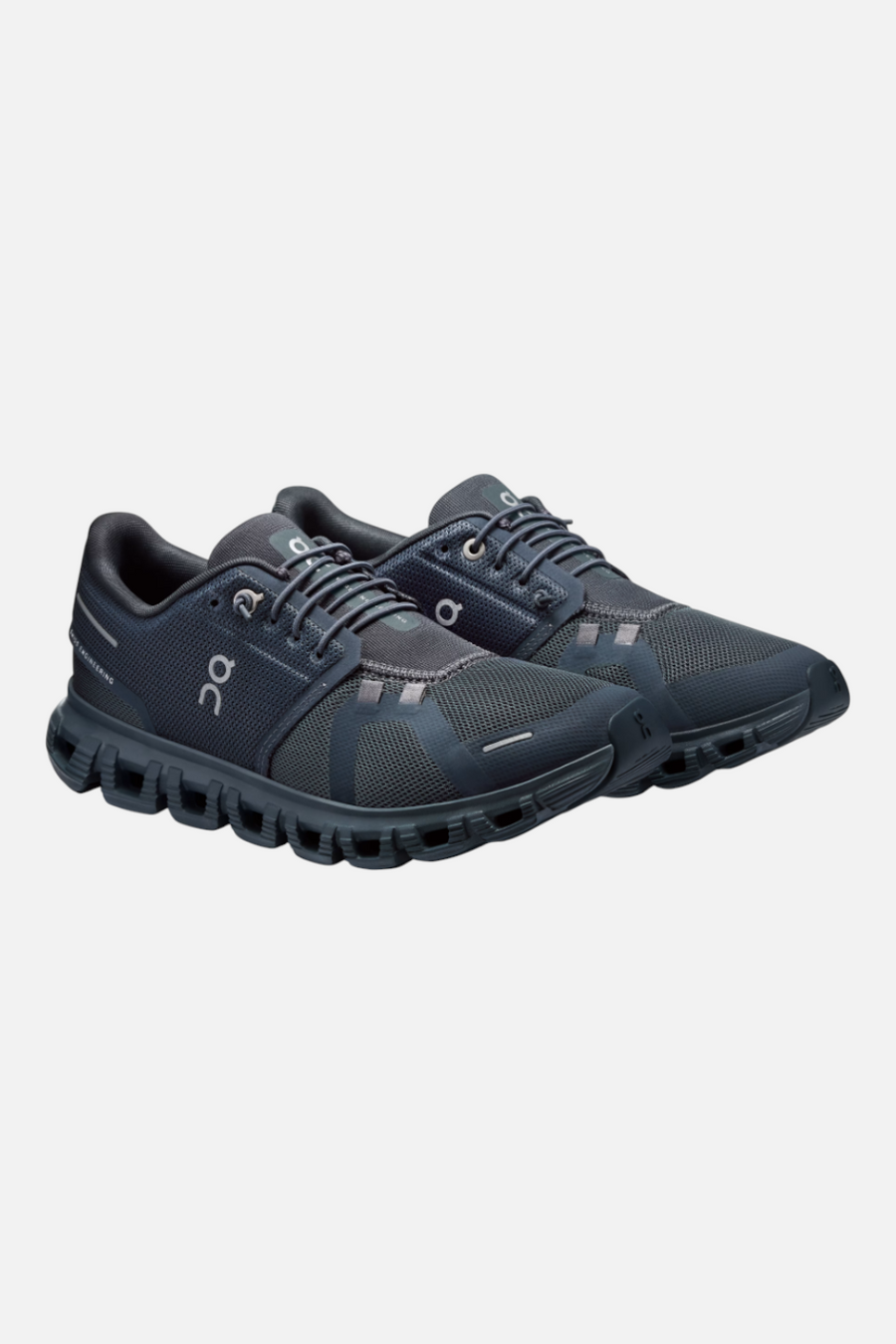 On Running Women's Cloud 6 in Navy & Stone – back view
