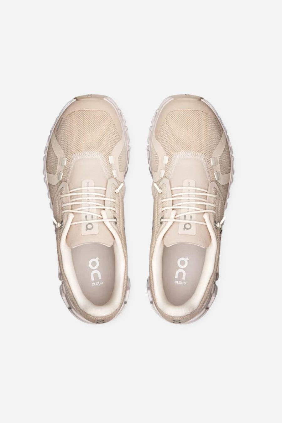 On Running Women's Cloud 6 in Pearl & White – back view