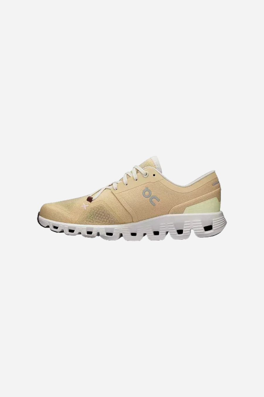 On Running Women's Cloud X 3 in Savannah/Frost – side view