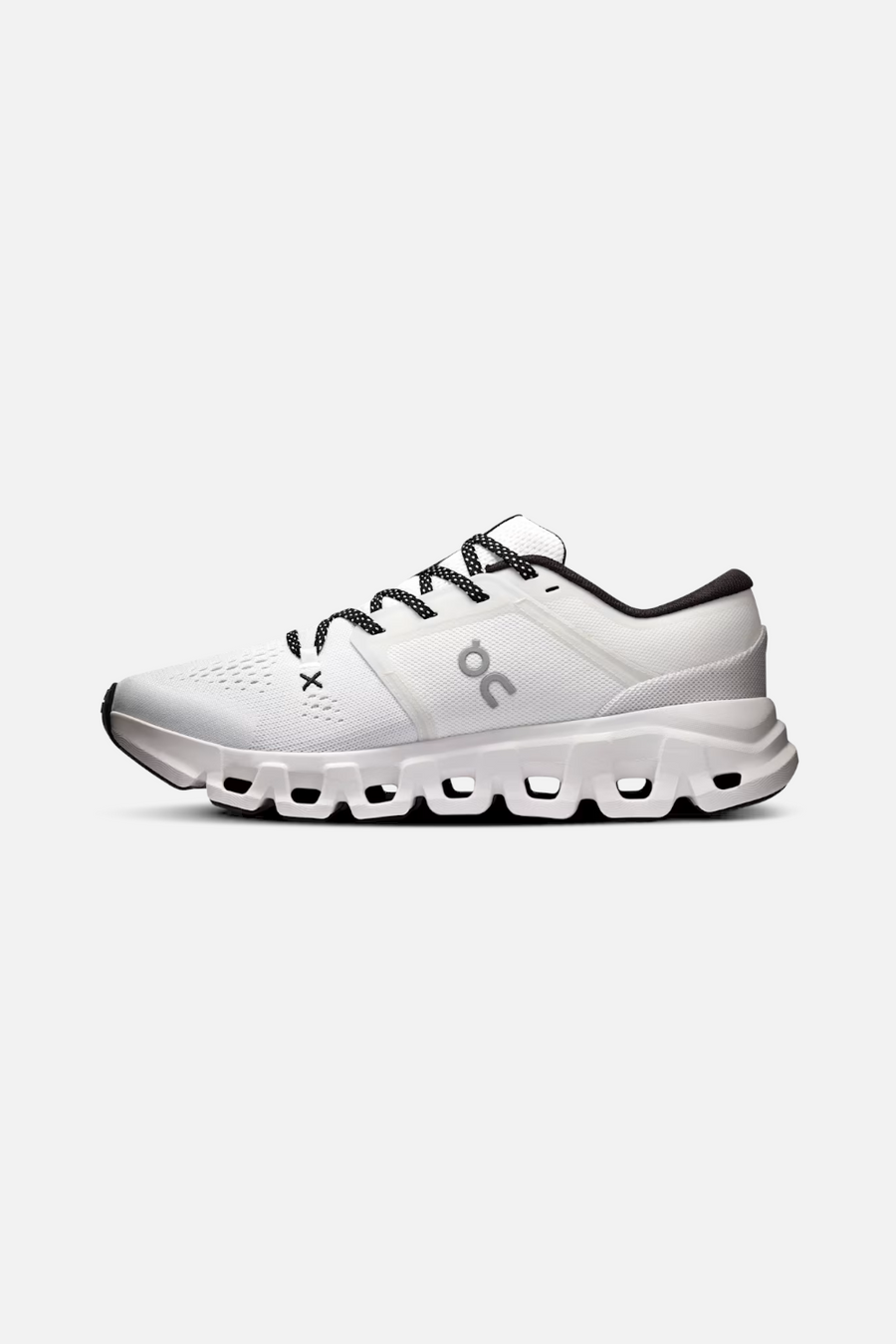 On Running Women's Cloud X 5 Sneaker in Black and White – flat lay