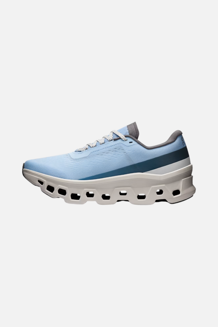 On Running Women's Cloudmonster 1 in Cerulean and Ice – back view
