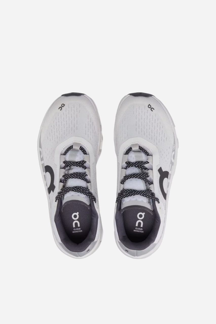 On Running Women's Cloudmonster in All White – side view