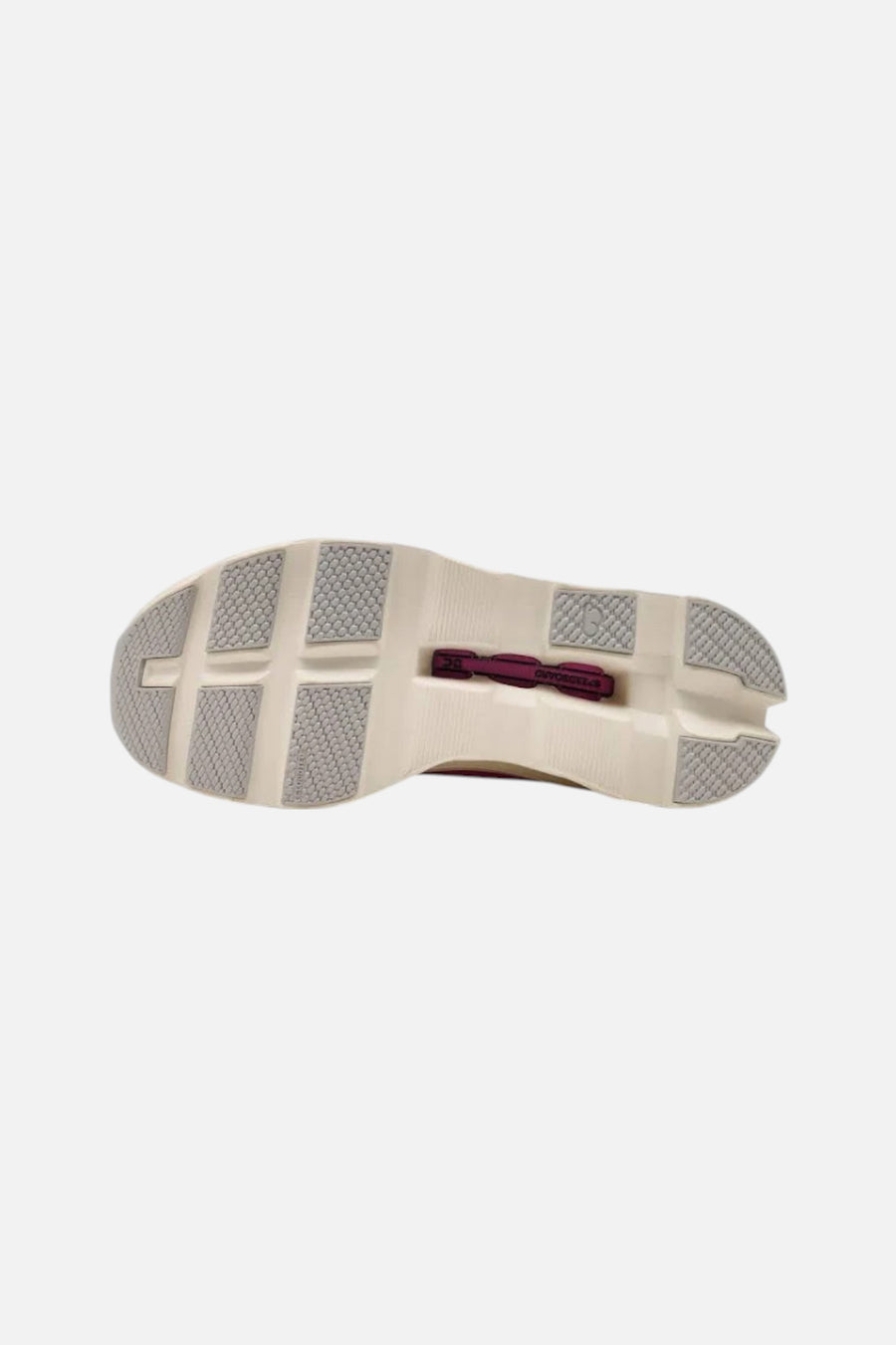 On Running Women's Cloudmonster in Ivory/Grenadine – detail
