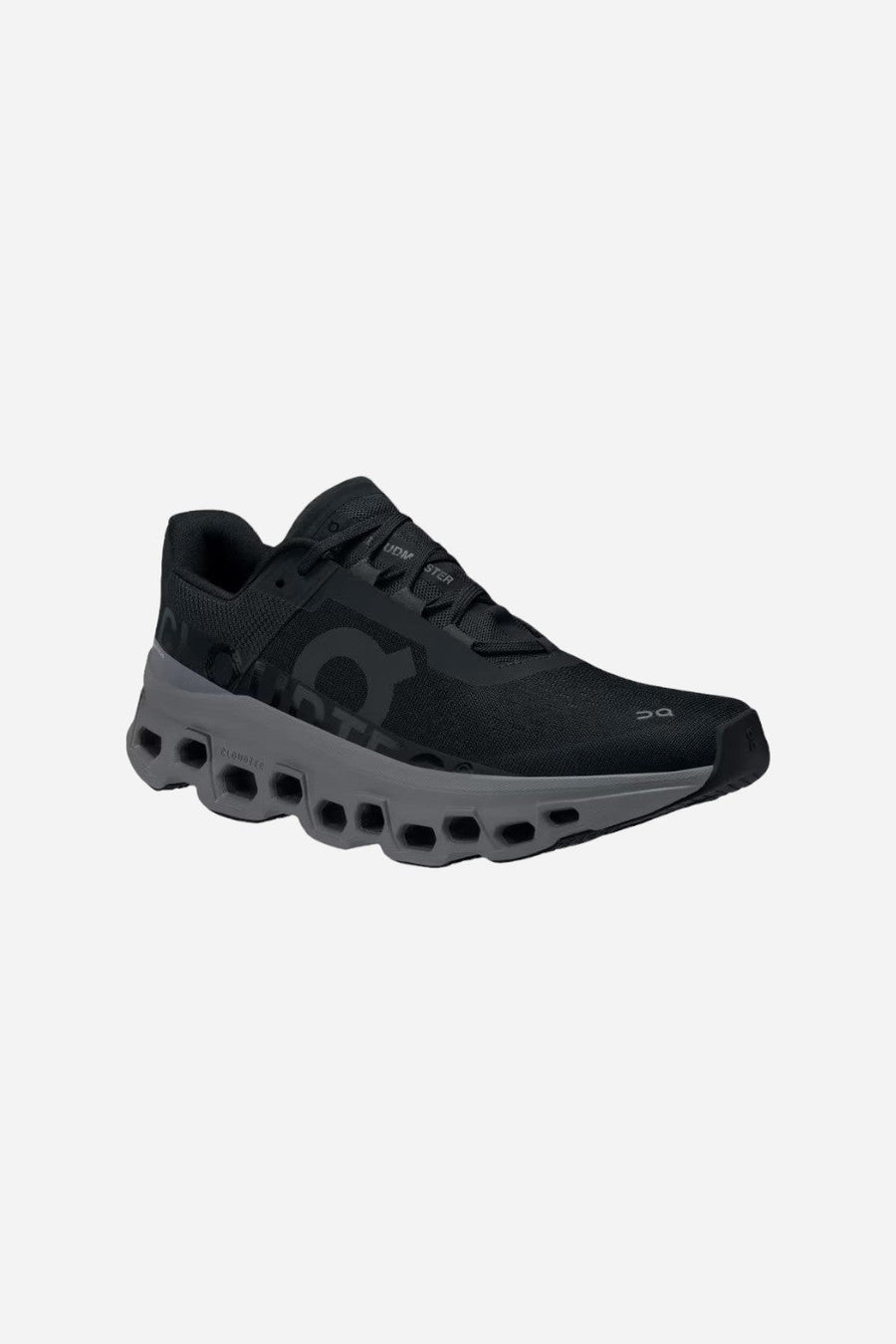 On Running Women's Cloudmonster Sneakers in Black Magnet – back view
