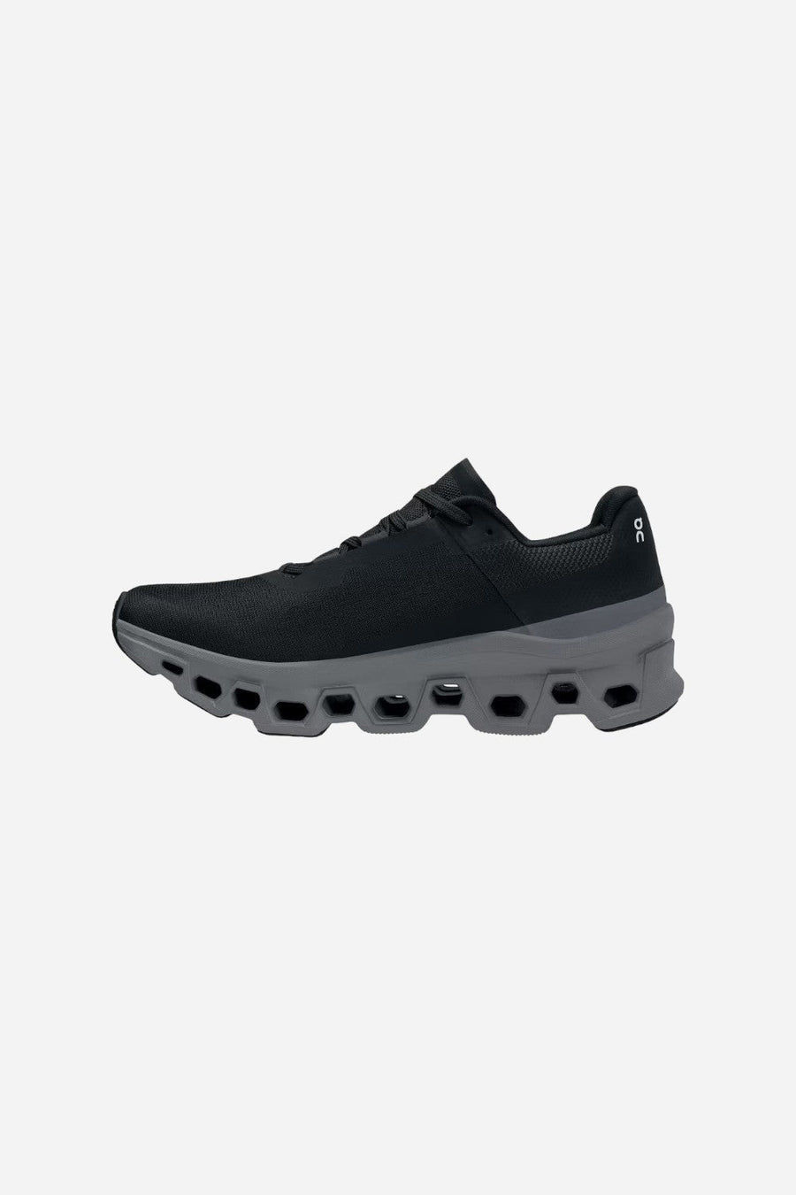 On Running Women's Cloudmonster Sneakers in Black Magnet – detail