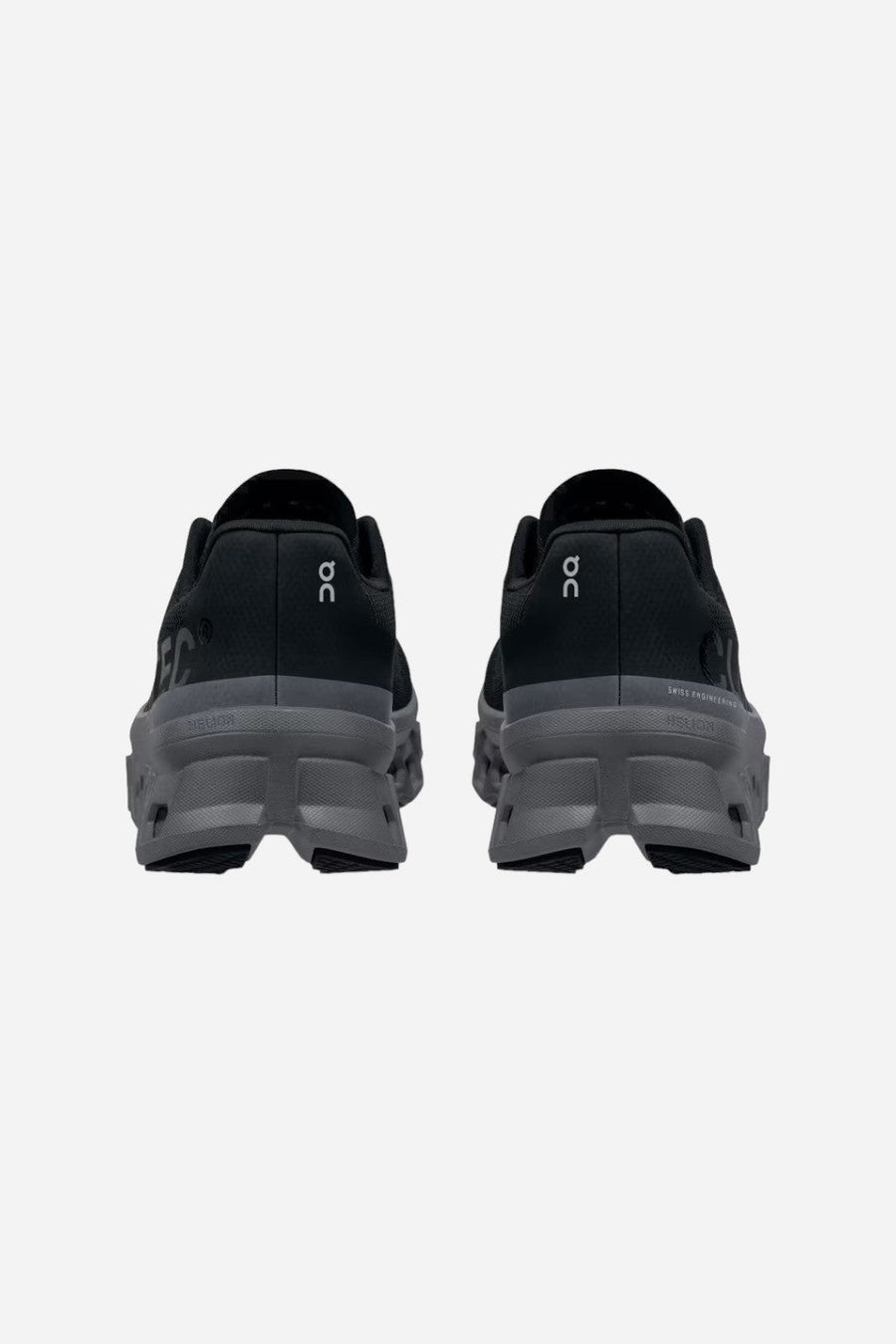 On Running Women's Cloudmonster Sneakers in Black Magnet – side view