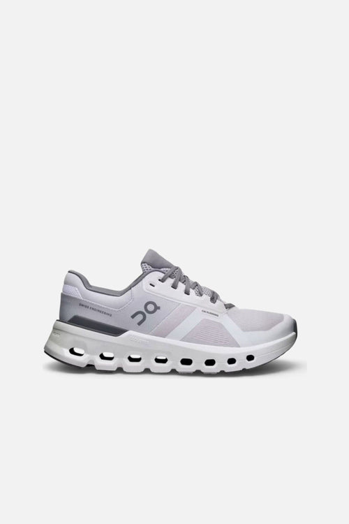 On Running Women's Cloudrunner 2 in Frost/White – side view