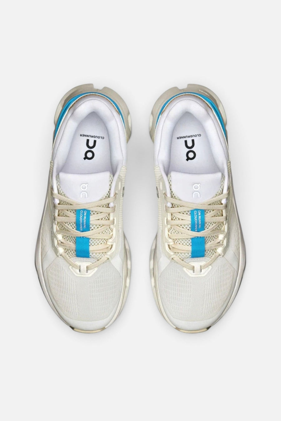On Running Women's Cloudrunner 2 in White & Horizon – top view