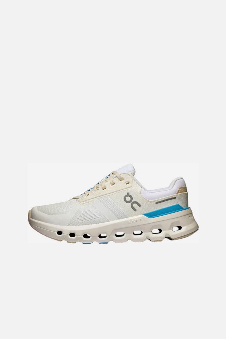 On Running Women's Cloudrunner 2 in White & Horizon – side view