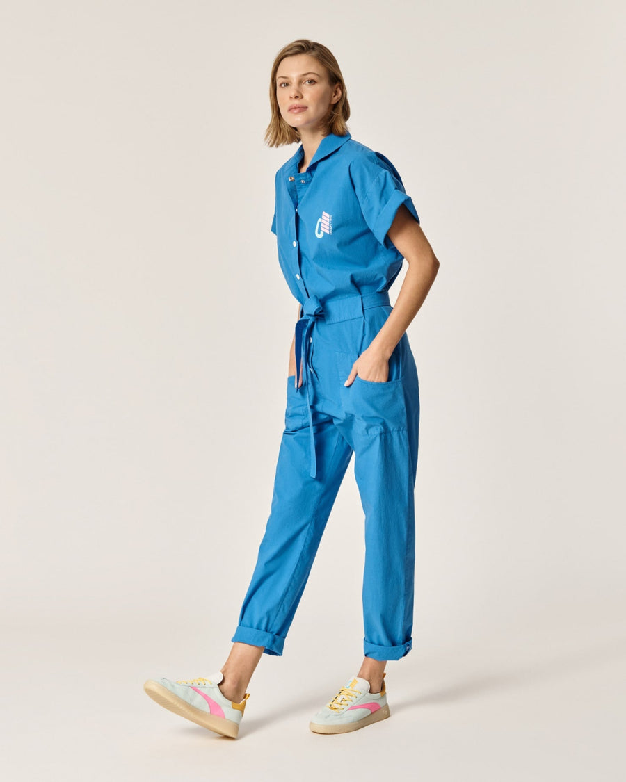 Oncept Jane Jumpsuit in Adriatic Blue – back view