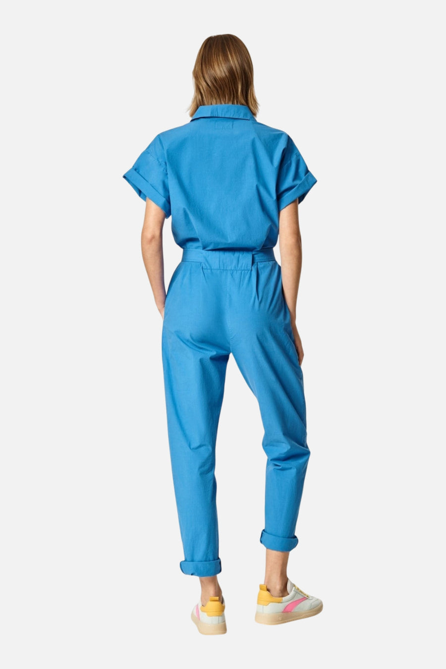 Oncept Jane Jumpsuit in Adriatic Blue – on model