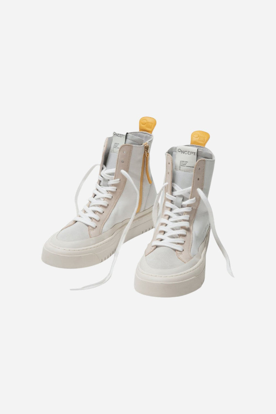 Oncept Lisbon Sneaker In White Cloud/Cappuccino – back view