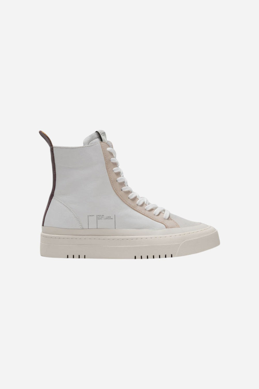 Oncept Lisbon Sneaker In White Cloud/Cappuccino – front view