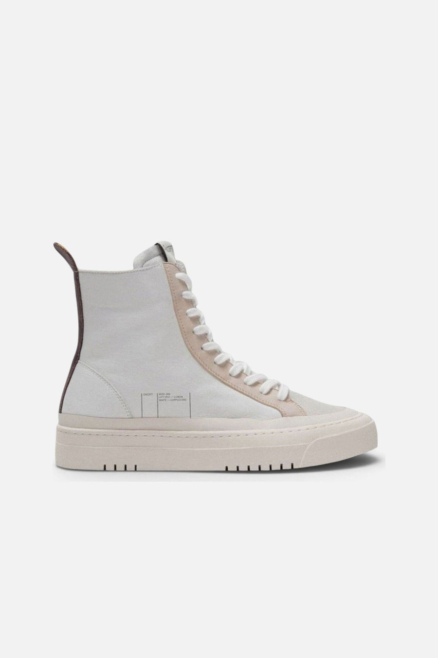 Oncept Lisbon Sneaker In White Cloud/Cappuccino – side view