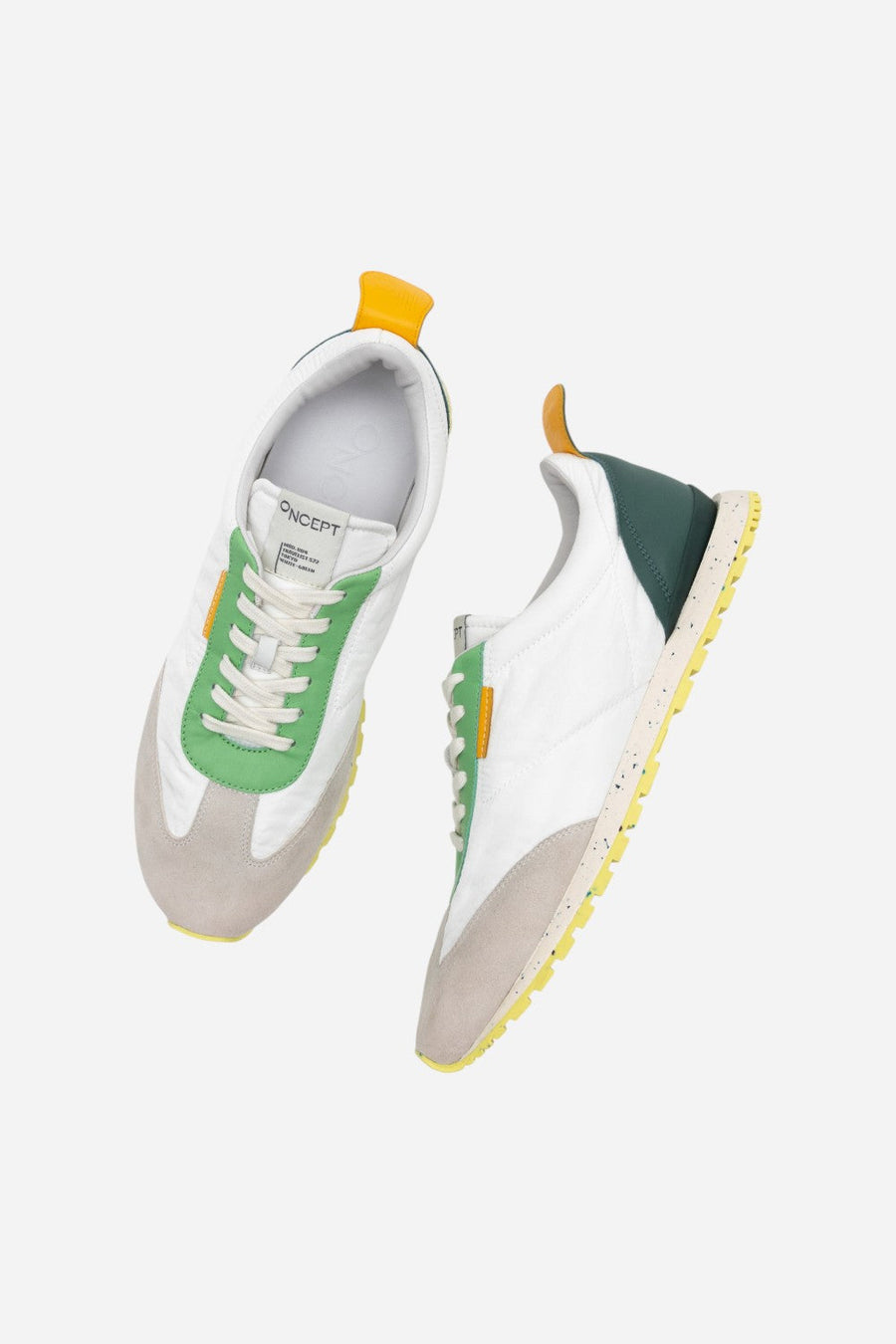 Oncept Men Tokyo Sneakers in White Green – back view