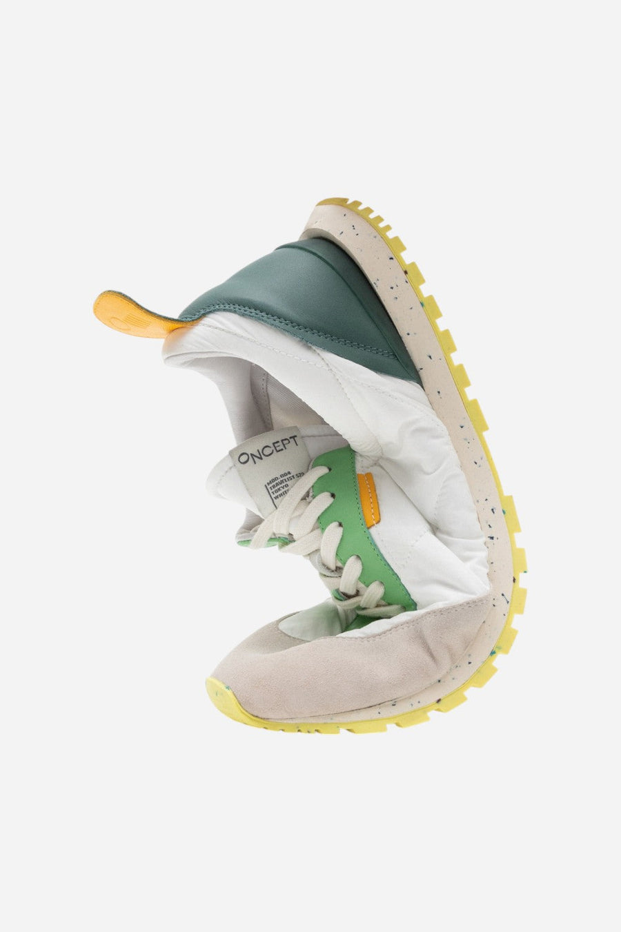 Oncept Men Tokyo Sneakers in White Green – flat lay