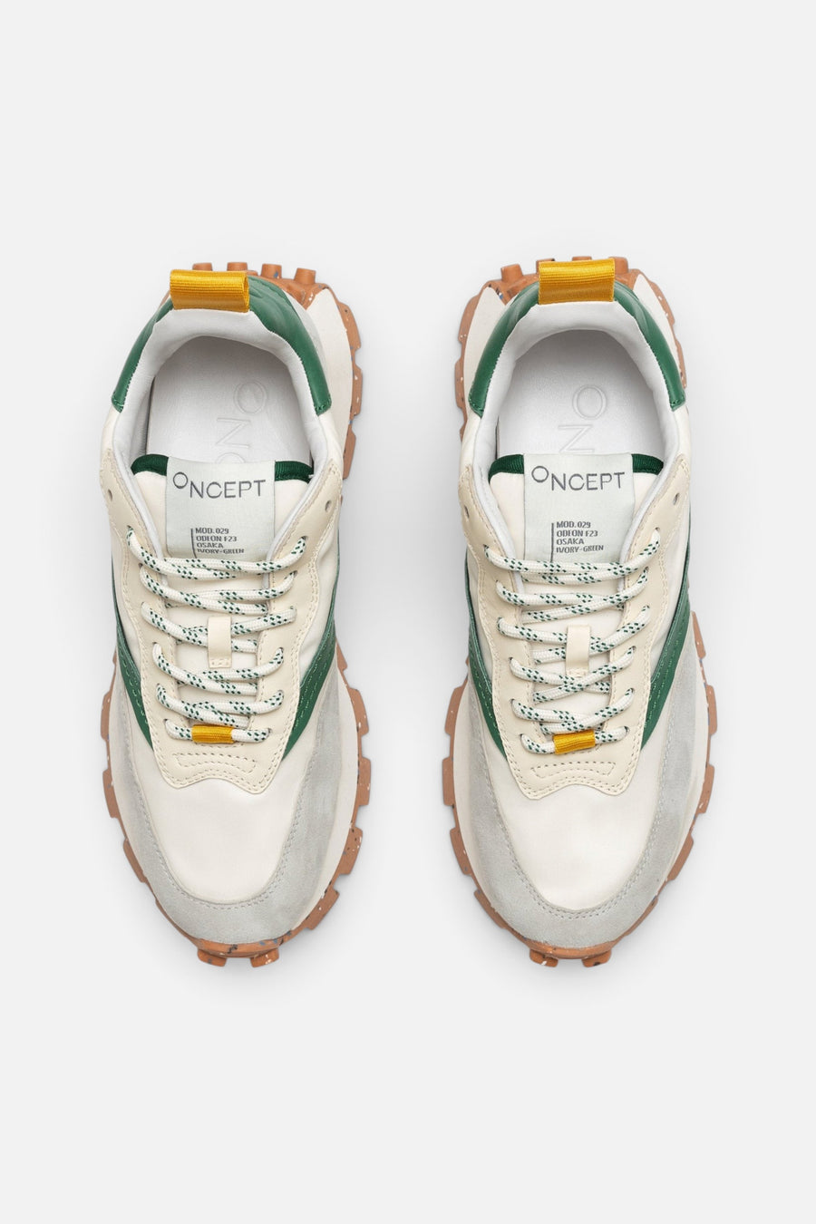 Oncept Osaka Sneakers in Ivory Green – back view