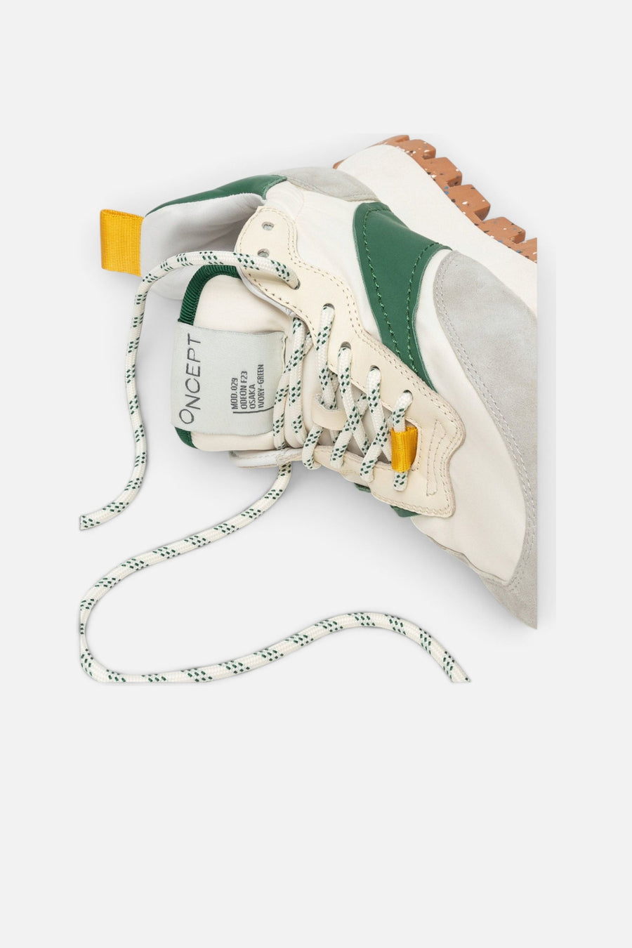 Oncept Osaka Sneakers in Ivory Green – detail