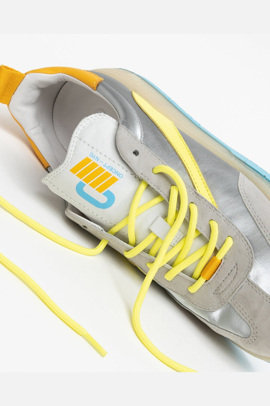 Oncept Panama Sneakers in Silver Flash – flat lay