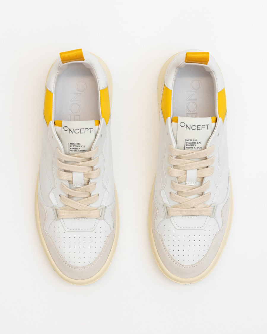 Oncept Phoenix Sneakers in White Cloud – back view