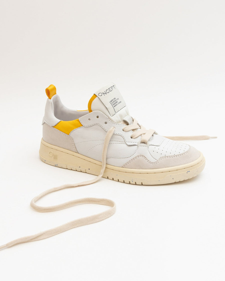 Oncept Phoenix Sneakers in White Cloud – flat lay
