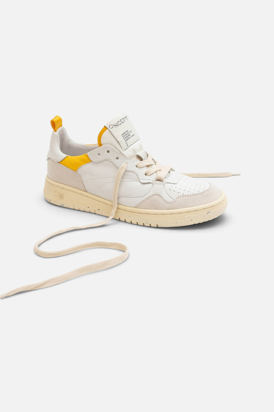 Oncept Phoenix Sneakers in White Cloud – flat lay
