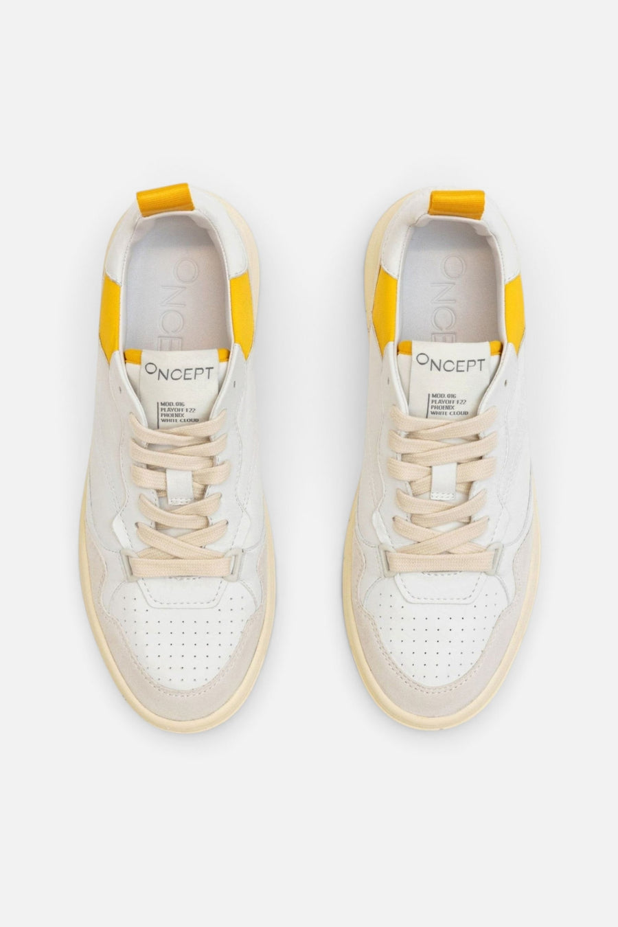 Oncept Phoenix Sneakers in White Cloud – side view