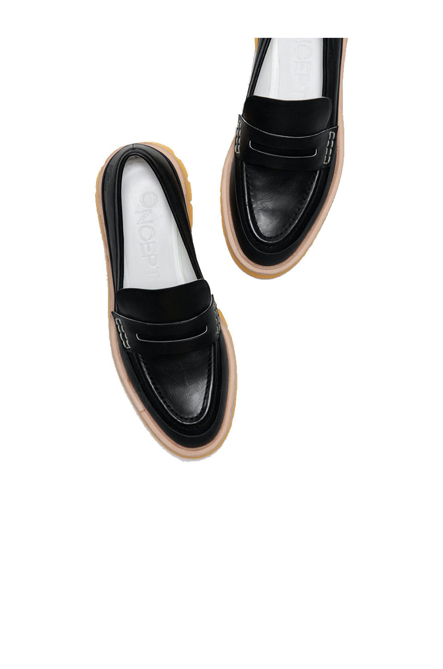 Oncept Seoul Loafer In Black/Orange – back view