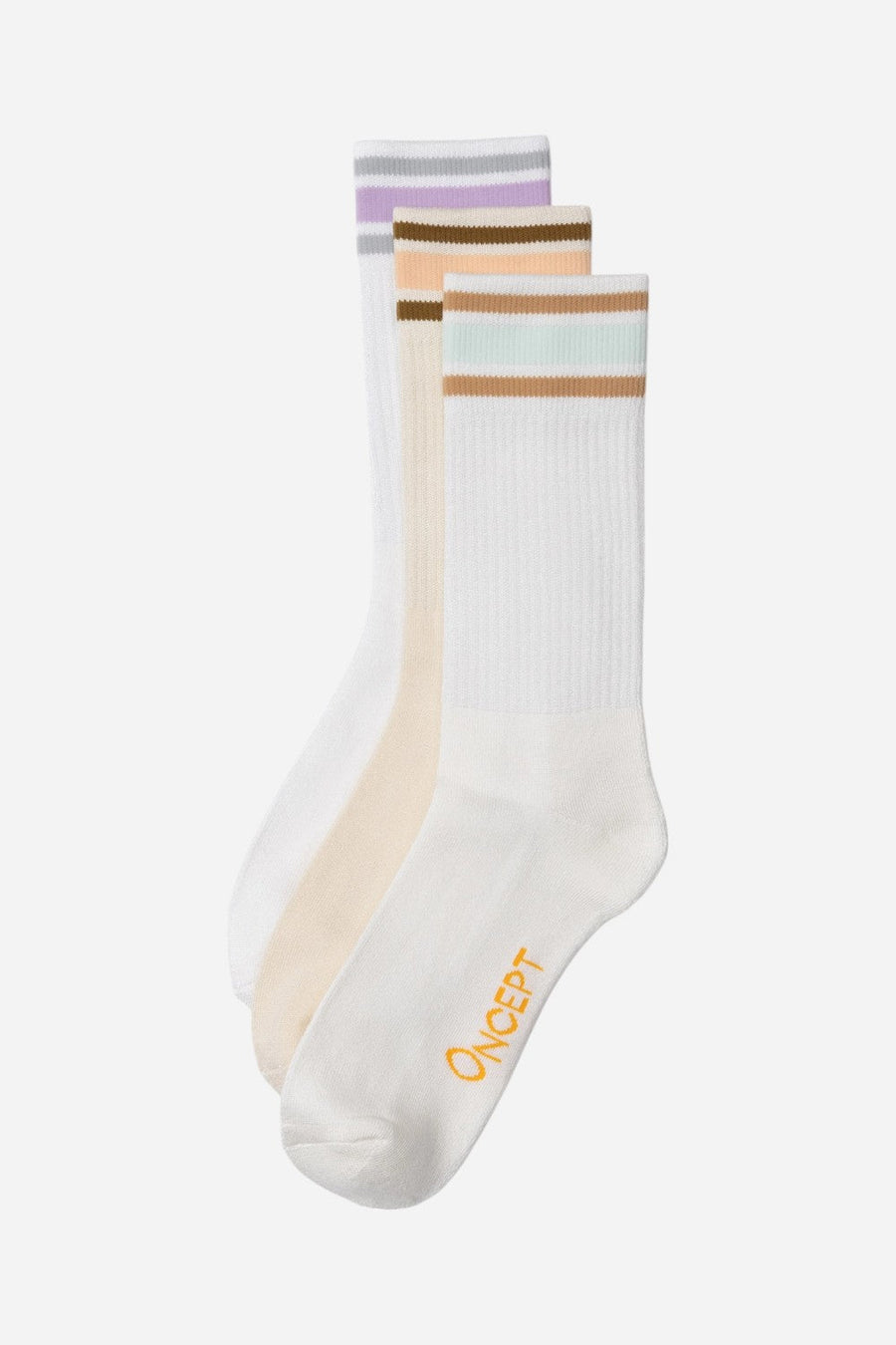 Oncept Stripe Crew Sock Set – front view