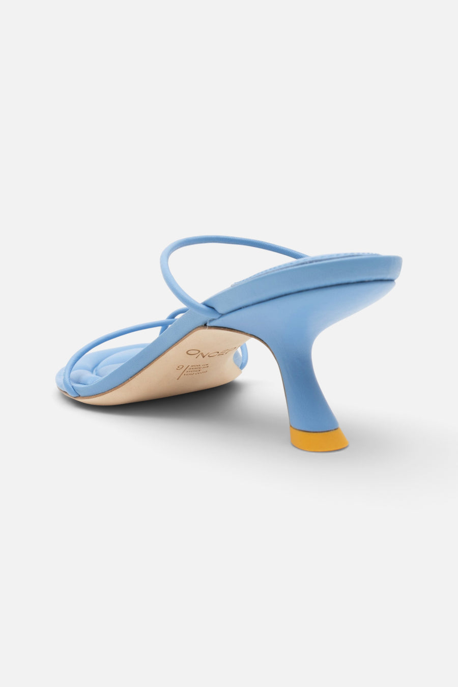 Oncept Sydney Heel in Marine Blue – flat lay