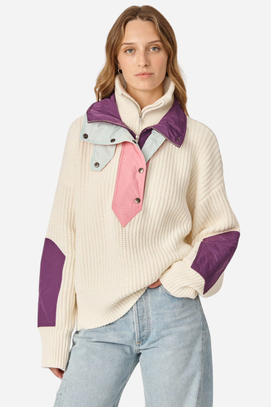 Oncept Taos Wool Knit Sweater in Vanilla – alternate