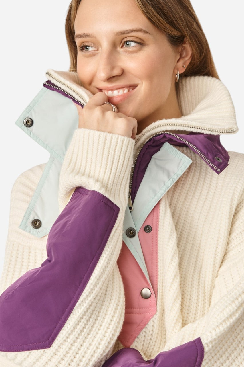 Oncept Taos Wool Knit Sweater in Vanilla – detail