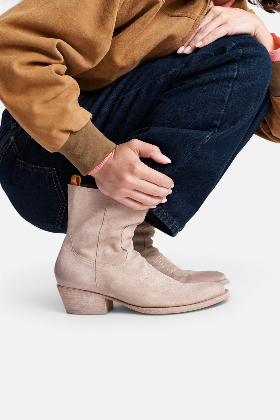 Oncept Women's Durango Ankle Boot in Sand – on model