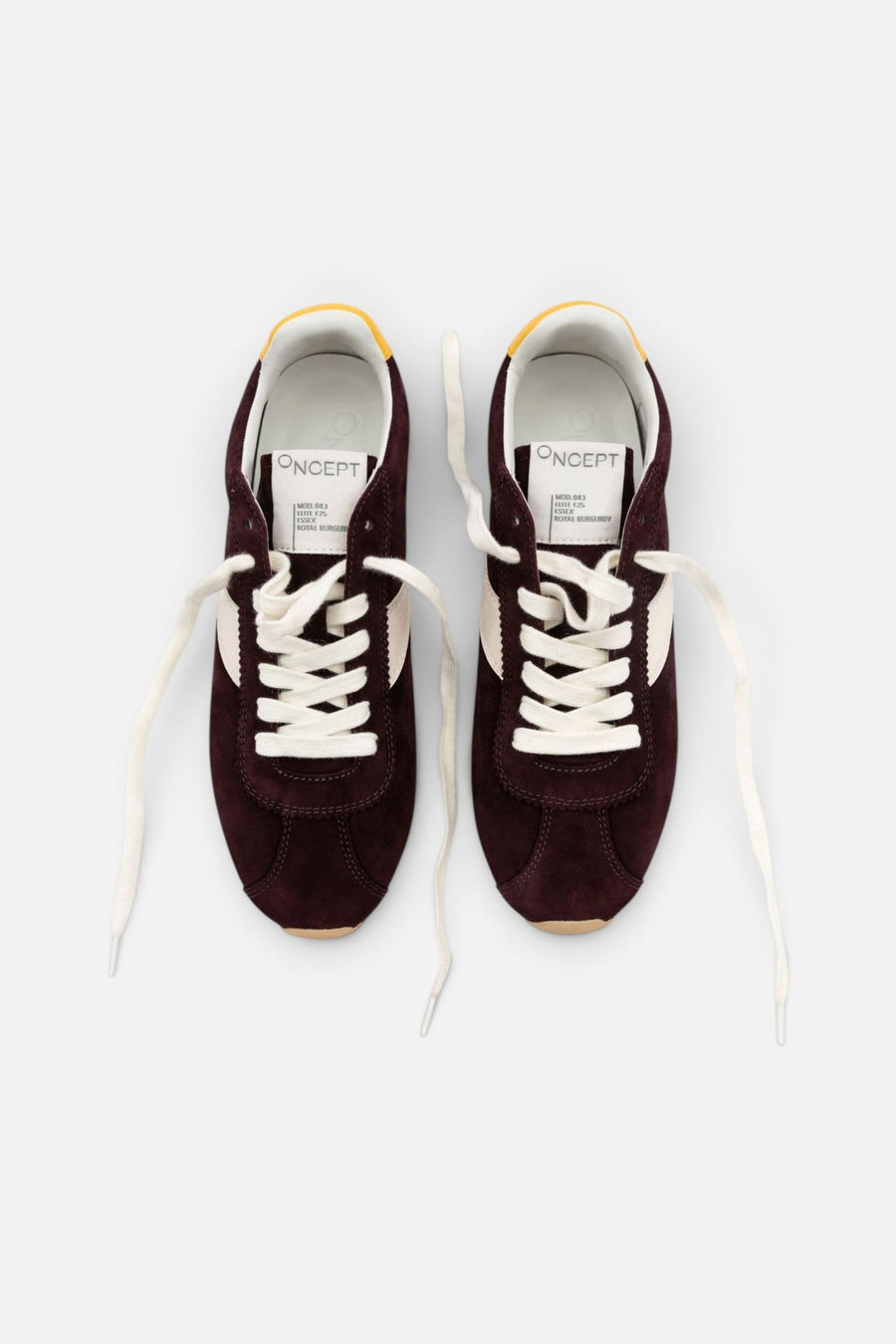 Oncept Women's Essex Sneaker Ballet in Royal Burgundy – top view